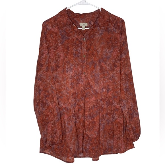 LOGO by Lori Goldstein Button Down Shirt - Picture 2 of 5